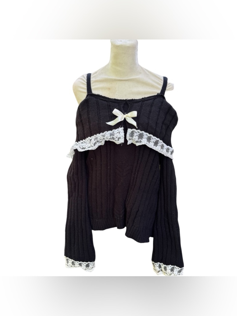 Romwe Jirai Kei Kawaii Fashion Gyaru Soft Warm Feminine Girly Long Sleeve Top